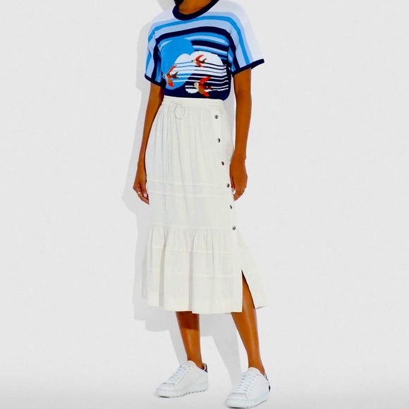 Coach Dresses & Skirts - NWT Coach white tiered skirt